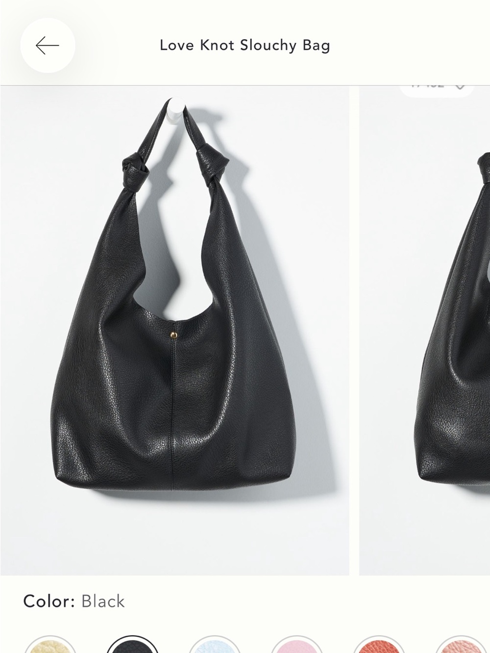 Love knot slouchy tote